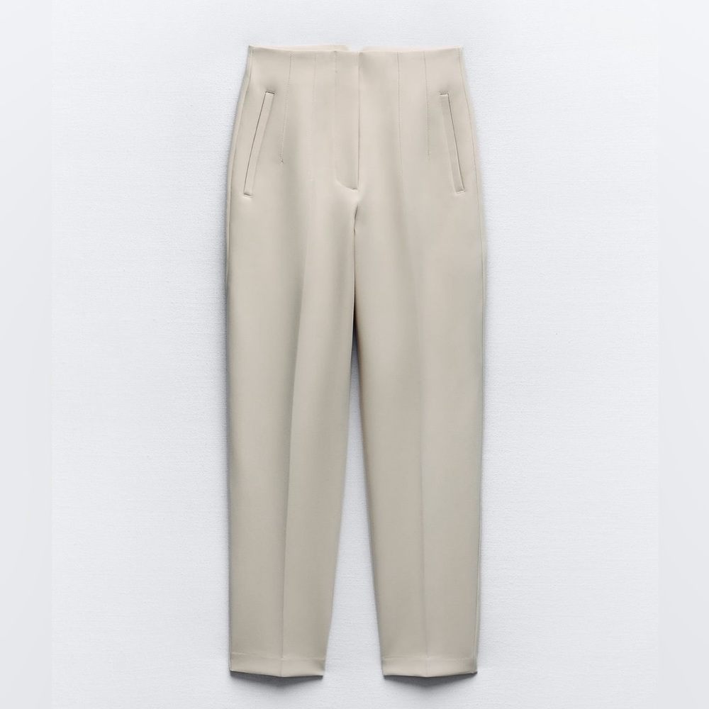 Zara cream ankle trouser